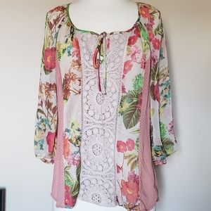 Anthropologie Meadow Rue Floral Blouse